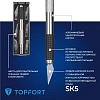 Нож макетный TOPFORT Набор 7поз.:нож мет.+TPR + 6лезв.разн.тип,пласт.бокс