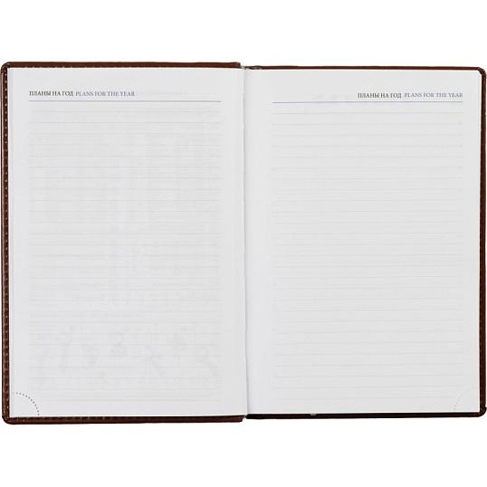 Ежедневник недатированный коричн, А5, 148x218, 352стр, Agenda