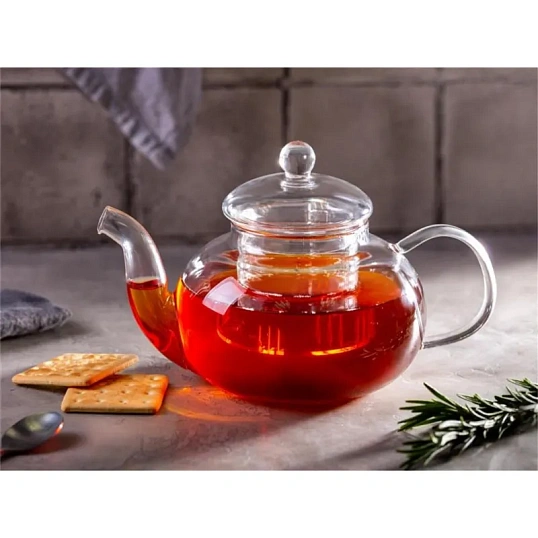 Чайник заварочный AROMA, объем:850 мл (боросиликатное стекло)008246