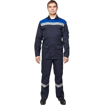 Костюм рабочий летний муж л05-КПК син/вас (р.52-54) 158-164 (Арсенал-СП)