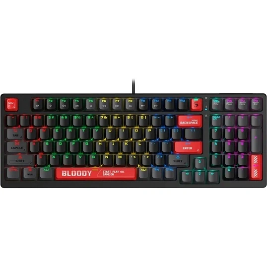 Клавиатура A4Tech Bloody S98 механич.черн/красн USB for gamer LED (S98 RED)