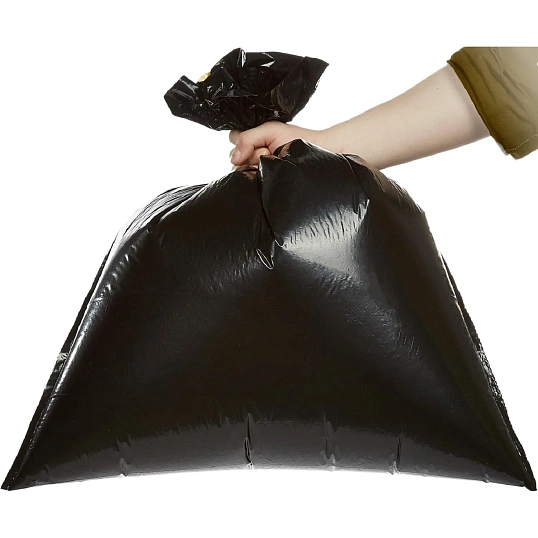 Мешки для мусора ПВД 240л 55мкм 5шт/рул черн 110х115см, Броня, с завязк