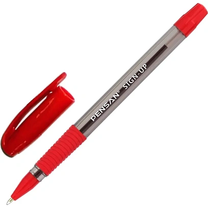Ручка шариковая неавтомат. PENSAN SIGN-UP красн,1,0,масл,манж2410/12