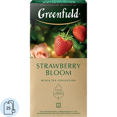 Чай Greenfield Strawberry bloom черный ,25 пак/уп