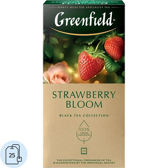Чай Greenfield Strawberry bloom черный ,25 пак/уп