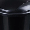 Ведро мусорное 12л пластик, черный металлик с крышкой-вертушкой