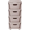 Комод BP_на колесах LUXE, 4 ящика, 300х385х690 мм (Светло-бежевый)