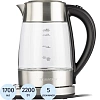 Чайник BigTech FEK206SG, 1,7л,2200, Strix, стекло,металл