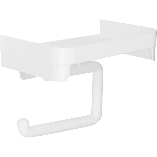 Держатель для туалетной бумаги пластиковый с полоч