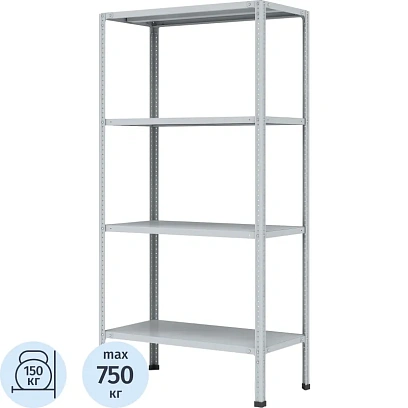 Стеллаж металлический P_МС-254 с 4-мя полками 1000х500х2000