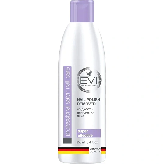 Жидкость для снятия лака  EVI professional с ацетоном 250мл