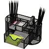 Подставка-органайзер д/канц.мелочей Комус 9отд мет сетка 220х110х105мм черн