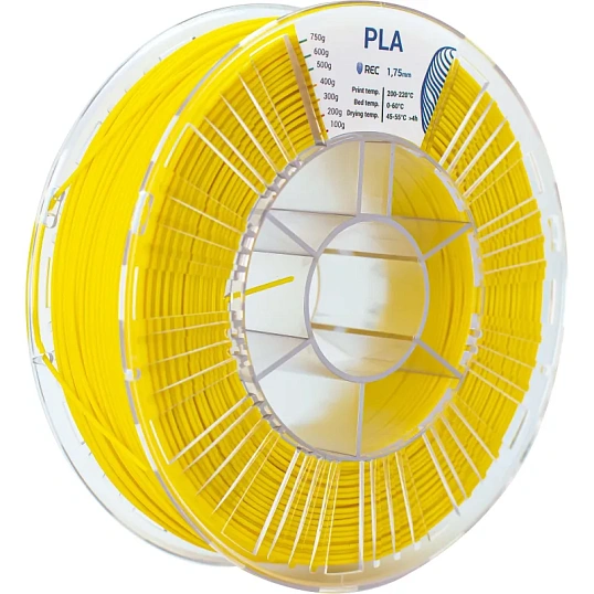Катушка PLA пластик REC 1.75мм желтый