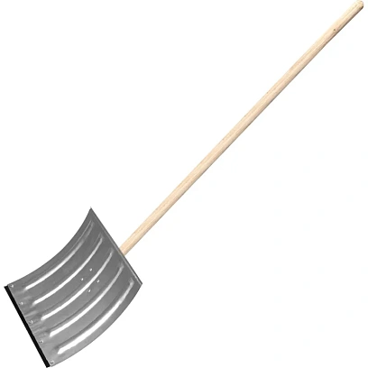 Лопата для уборки снега стальн оцинк,420х370х1370мм, дер чер,Россия/Сибртех