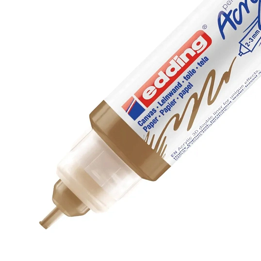 Маркер акриловый двусторонний 3D Edding 5400/924.2-3,5-10мм.Золотой/Gold