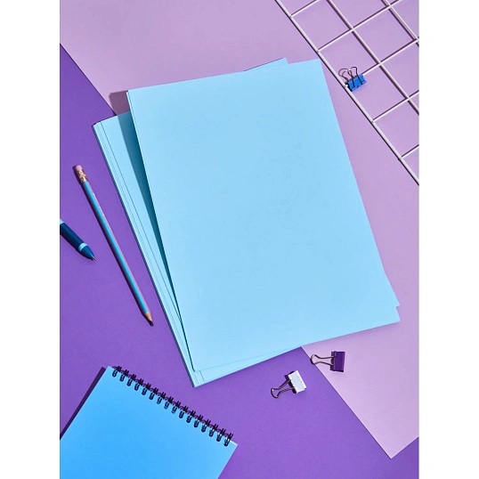 Бумага цветная Комус Color (голубая пастель), 80г, А4, 50 л.