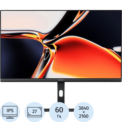 Монитор 27 Xiaomi A27Ui-EU (ELA6221EU)IPS/3840х2160/60Hz/HDMI/DP/USB-С(90W)