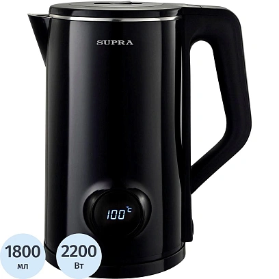 Чайник SUPRA KES-1882DP,1,8л,2200вт,черный