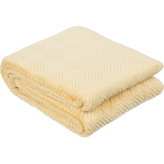 Плед микрофибра Luscan, фактура бежевый 150x200