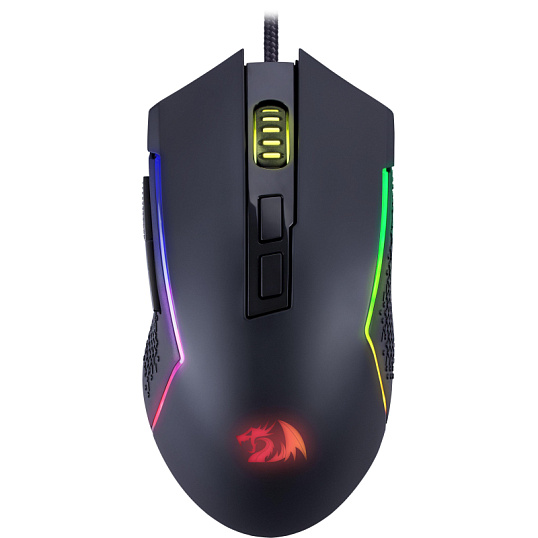 Мышь компьютерная Redragon Trident Lite (72018)игр. черн,RGB,7кн,8000dpi