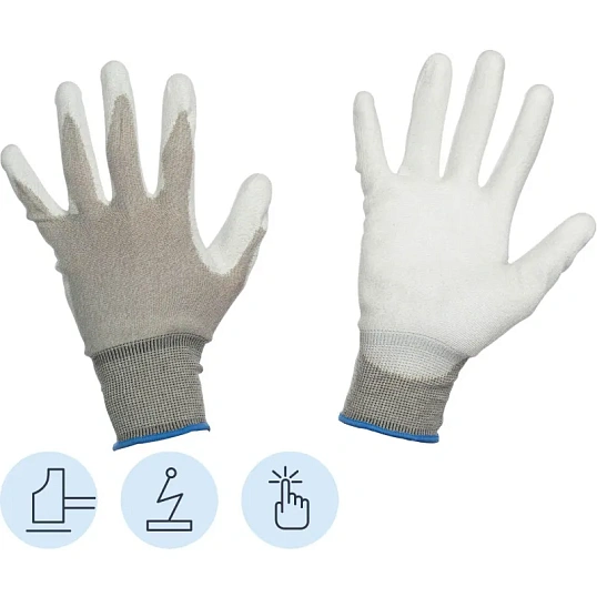Перчатки защитные нейлон Manipula Микростатик (MG-164) р.7