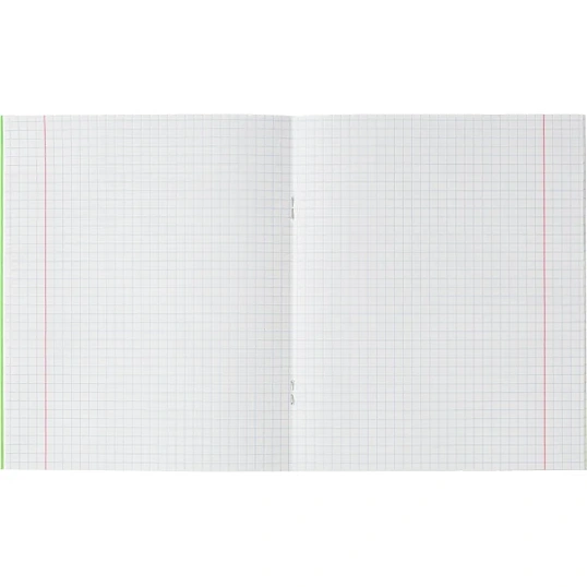 Тетрадь в зеленом офсете  18л.,  клетка, штука, внутр.блок 100% белизна