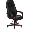 Кресло VB_Бюрократ T-9923WALNUT/BLACK кожа черный, дерево