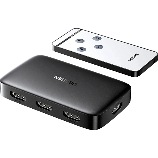 Разветвитель UGREEN CM332 3xHDMI 1.4. 4K с пультом ДУ (80125)
