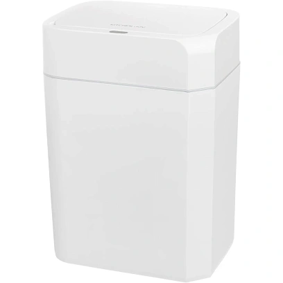 Ведро мусорное Kitchen Joy сенсорное пластиковое белое 16л_KJ-JAH6116