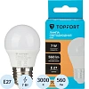 Лампа светодиодная Topfort E27 7W 3000K шар