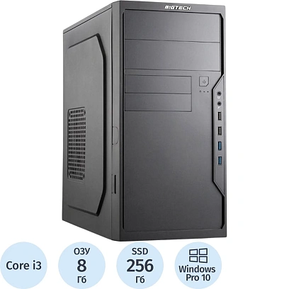 Системный блок BigTech PC S3004 i3-12100/H610/8GB/SSD256/W10P