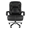 Кресло VT_CHAIRMAN 402 кожа черная, хром