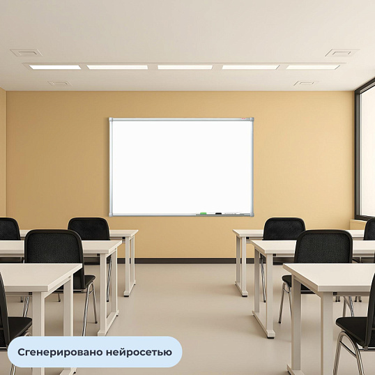 Доска магнитно-маркерная 100х240 лак Комус Premium алюмин. рама