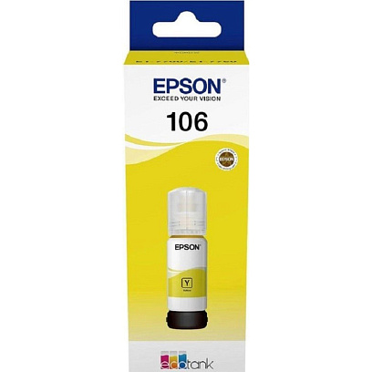 Чернила Epson 106 T00R4 C13T00R440 же лтый для L7160/L7180