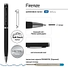 Ручка шариковая BV FIRENZE 1мм син кор черн,тубус прямоуг черный 20-0298/03