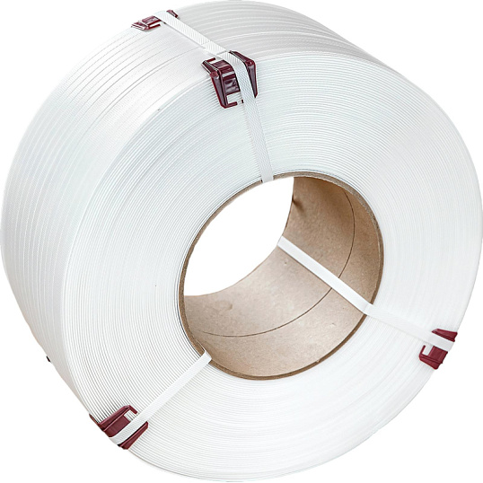 Стреппинг лента Полипропиленовая 12мм х 0,5 (500 м.) Белая 105 кгс