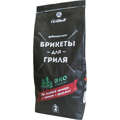 Брикет древесноугольный Grillkoff, 2 кг., 4