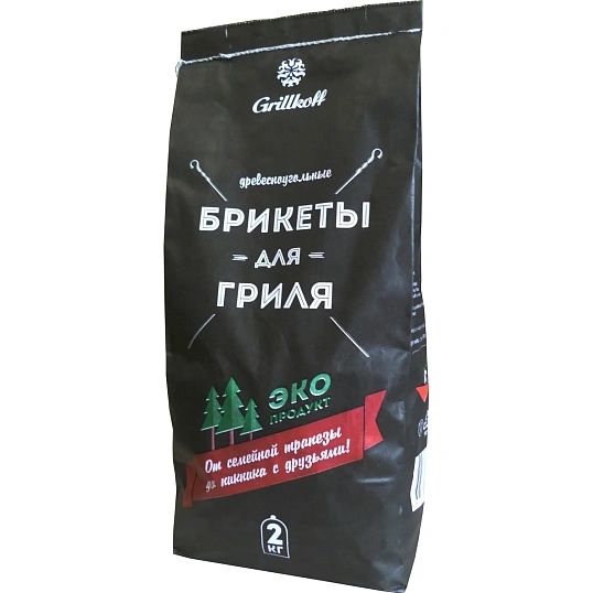 Брикет древесноугольный Grillkoff, 2 кг., 4