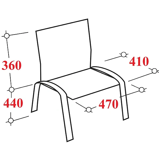 Стул БМФ Easy Chair Rio(ИЗО) чёрн, пластик черный