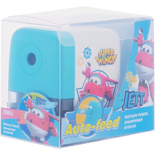 Точилка для карандашей механич. Deli ER10409 Super Wings 1отв.,плас,ассорти