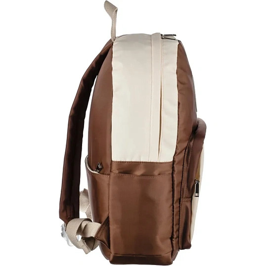 Рюкзак бежевый эмблема мишка