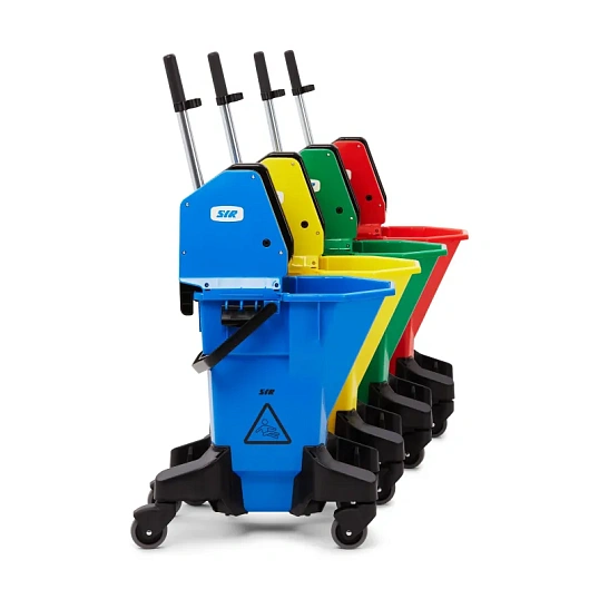 Ведро на колесах SYR 26л (раб.16л) cервисное Эрго NU3 синее NU3B