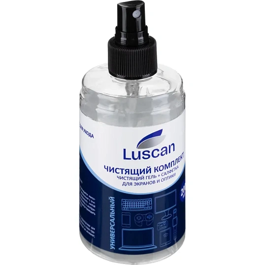 Гель для чистки мониторов Luscan, 200 мл + м/фибра 18х18