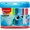 Фломастеры Maped COLOR'PEPS OCEAN,супер-смываемые,18цв/наб,845721
