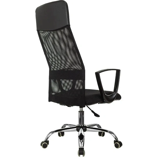 Кресло VB_EChair-510 TW сетка/ткань черный хром