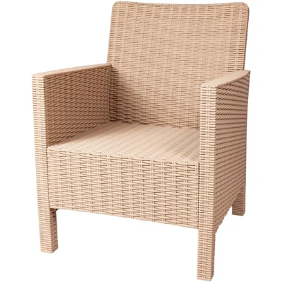 Кресло TDT_садовое капучино под ротанг