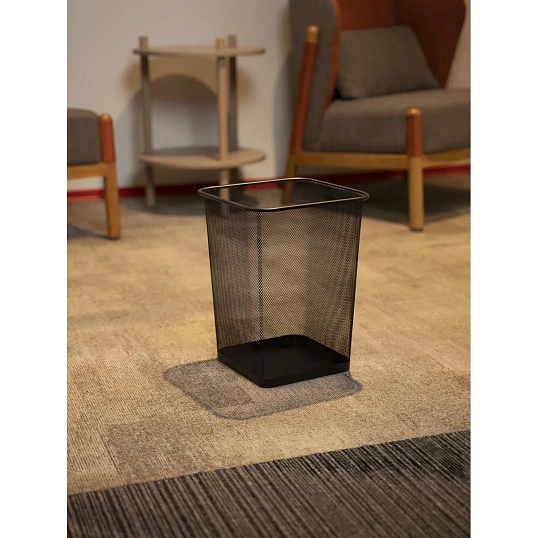 Корзина для мусора Luscan 17 л металл черная