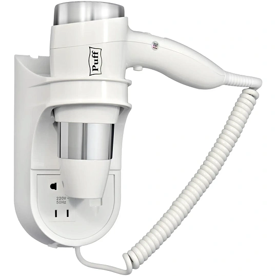Фен Puff-1600B, белый, 1,6 кВт