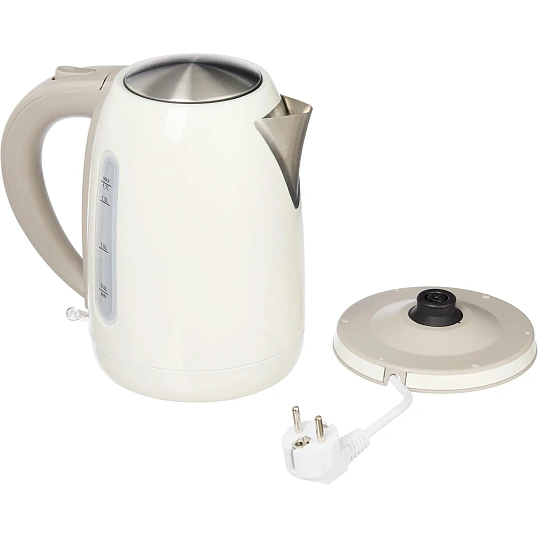 Чайник BigTech FEK216SМE, 1,7л, 2200 Strix, металл, беж