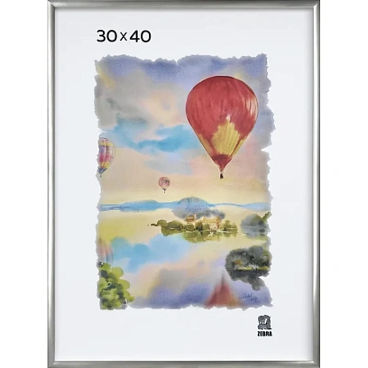 Рамка алюминиевая, 30х40, серебро, PS стекло